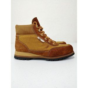 Rocky 4025 Saddle Tan Leather / Canvas Lace Up Ankle Hiking Boot Sz 8.5